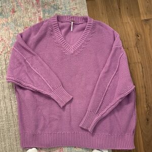 Free People Lavender V-Neck Women’s Sweater
